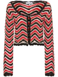 Cotton crochet cardigan - GANNI - Women Luisaviaroma at Luisaviaroma